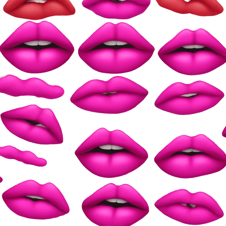 hot pink lipstick kiss emoji