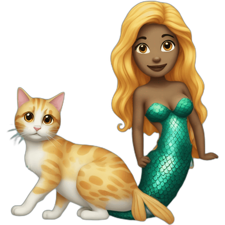 mermaid-with-cat emoji