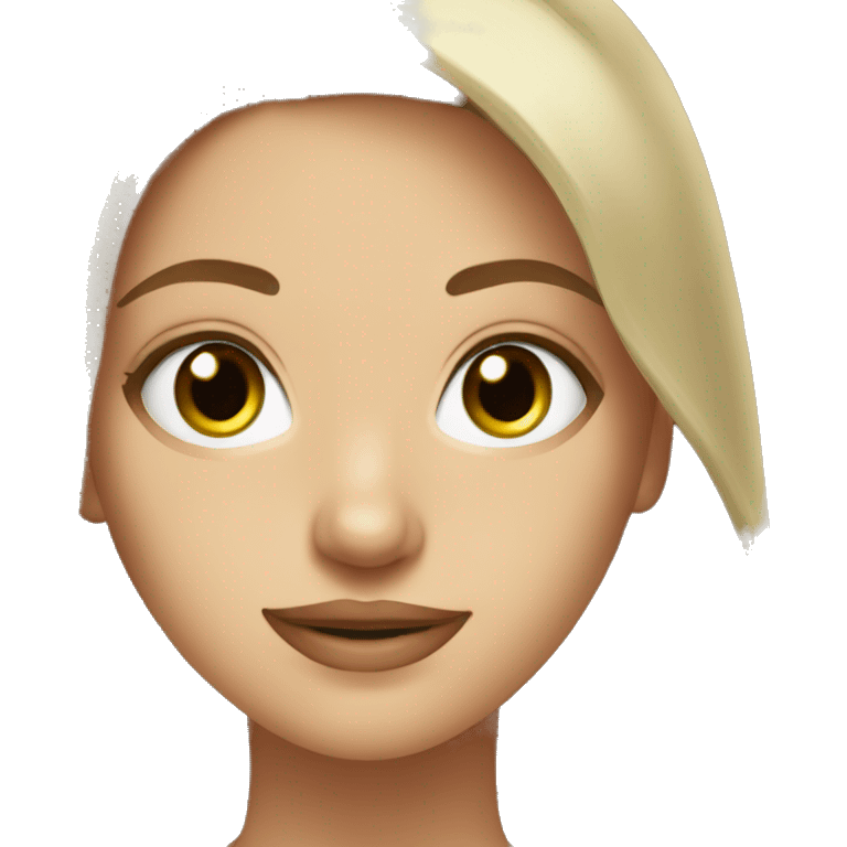 beautiful girl green eyes light brown haie emoji