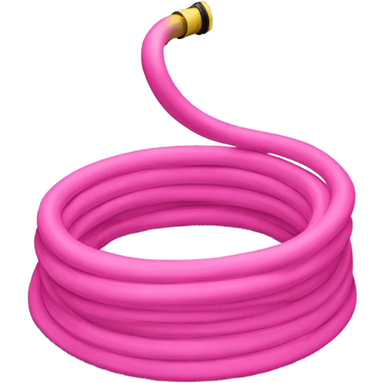 Pink garden hose rolled up emoji