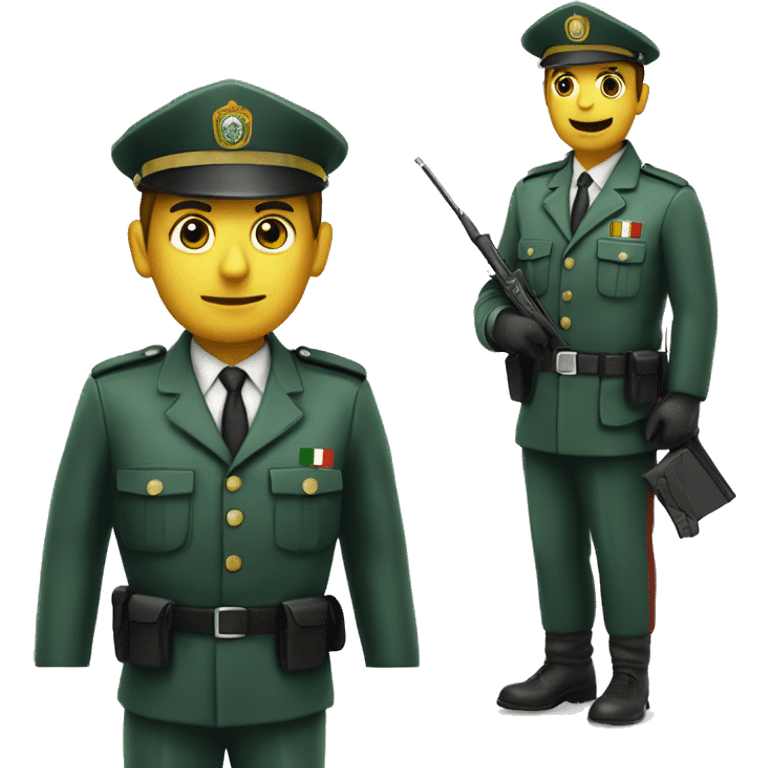 Policeman with italian guardia di finanza suite emoji