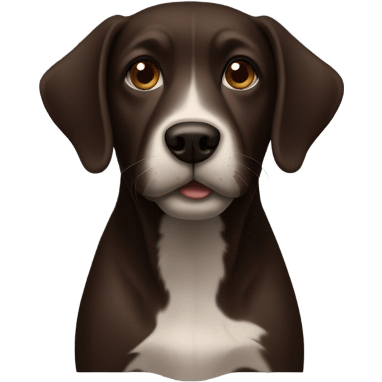 dark brown bichoodle dog emoji