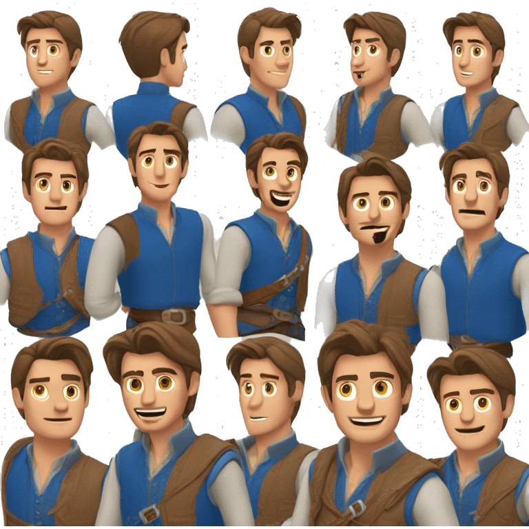 Flynn rider with the blue vest emoji