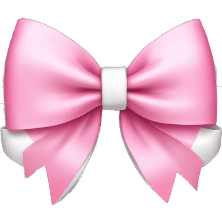 Pink and white bow emoji