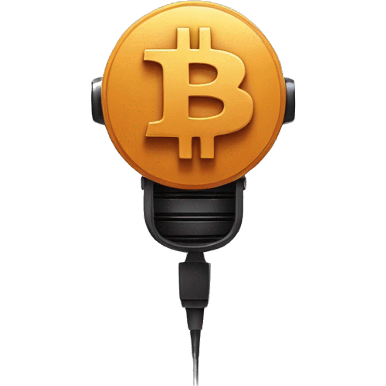 bitcoin in podcast microphone hd emoji