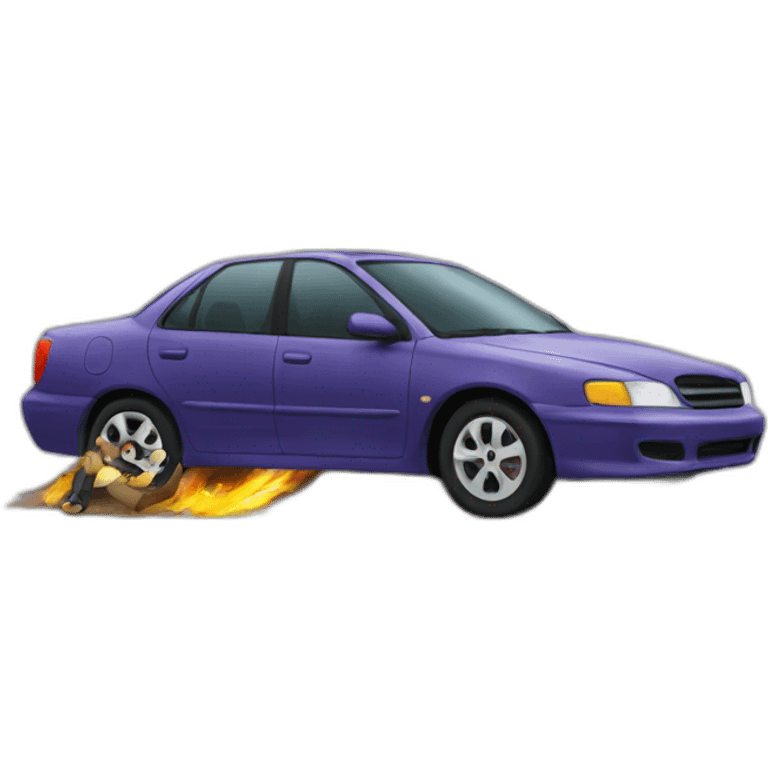 Jerma crashing a car emoji