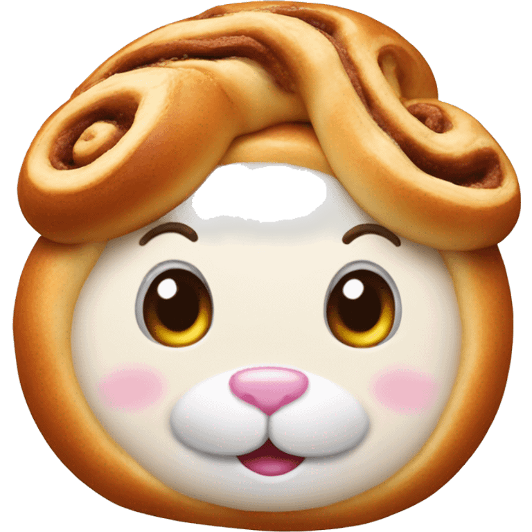 bunny made from a cinnamon bun emoji