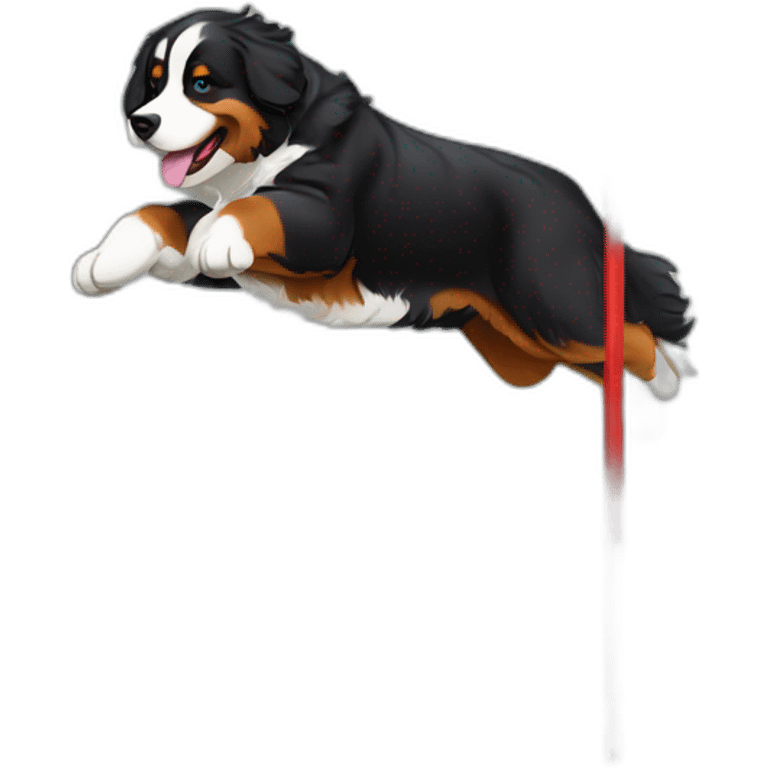 bernese mountain dog agility slalom emoji