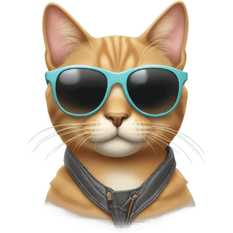 Cat with sunglasses emoji