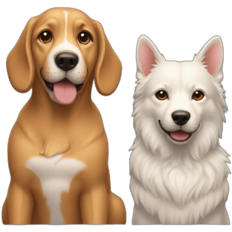 Chien et chat emoji