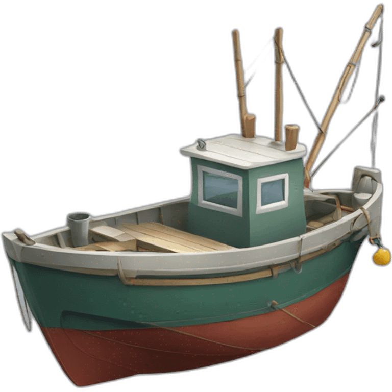 fishing boat with hook emoji