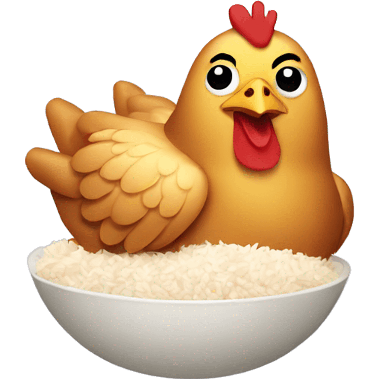 chicken with rice emoji