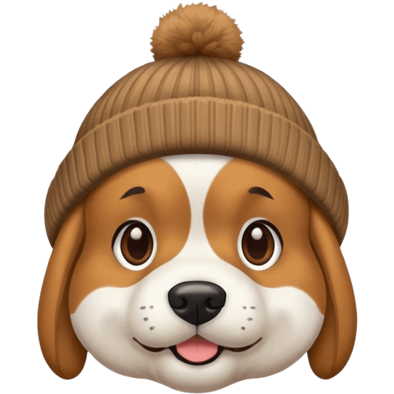 dog wearing a beanie emoji