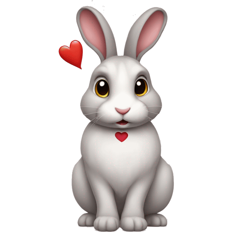 Rabbit with heart  emoji