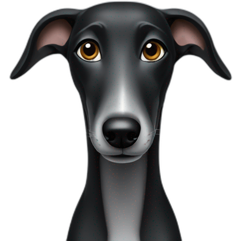 Black Greyhound Closeup emoji