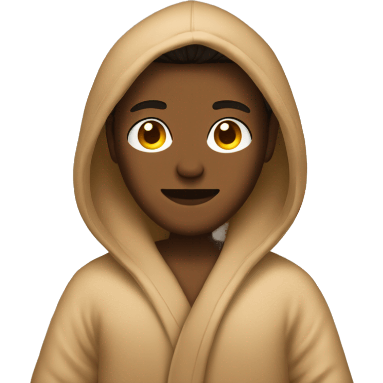 Cozy tan robe emoji