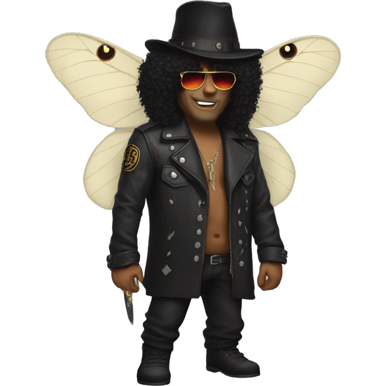 Slash as moth emoji