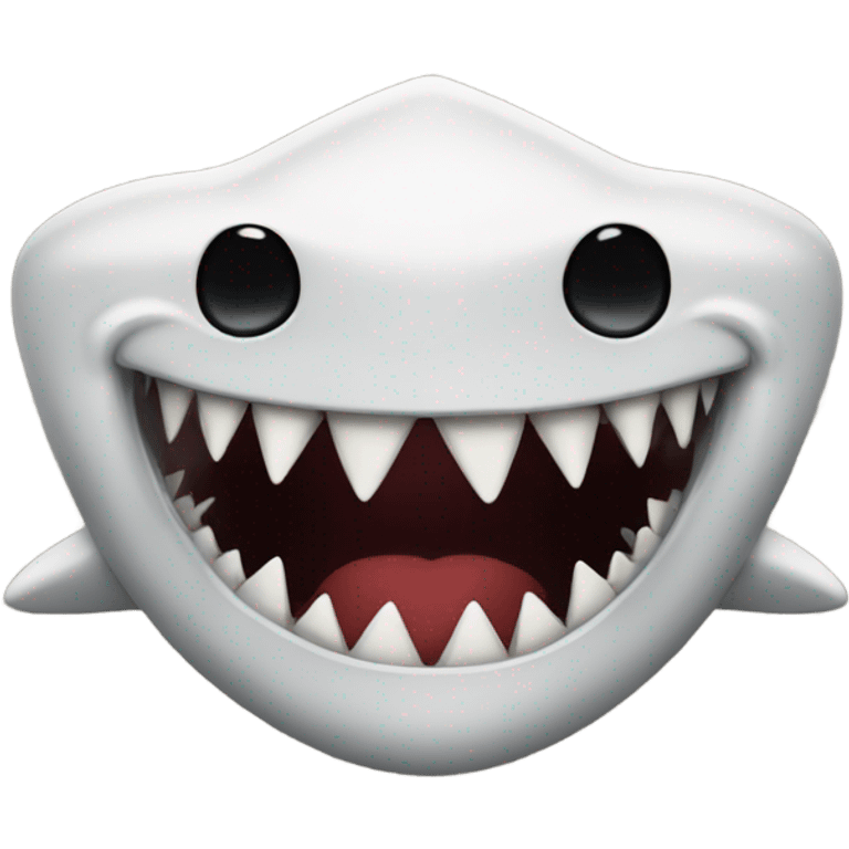 shark like teeth with a pirate mustach  emoji