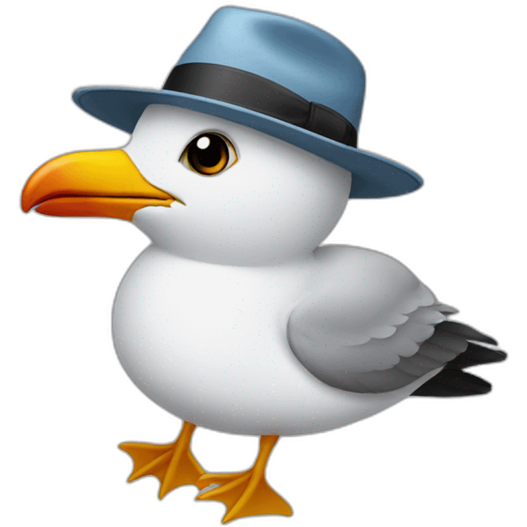 seagull in a hat emoji