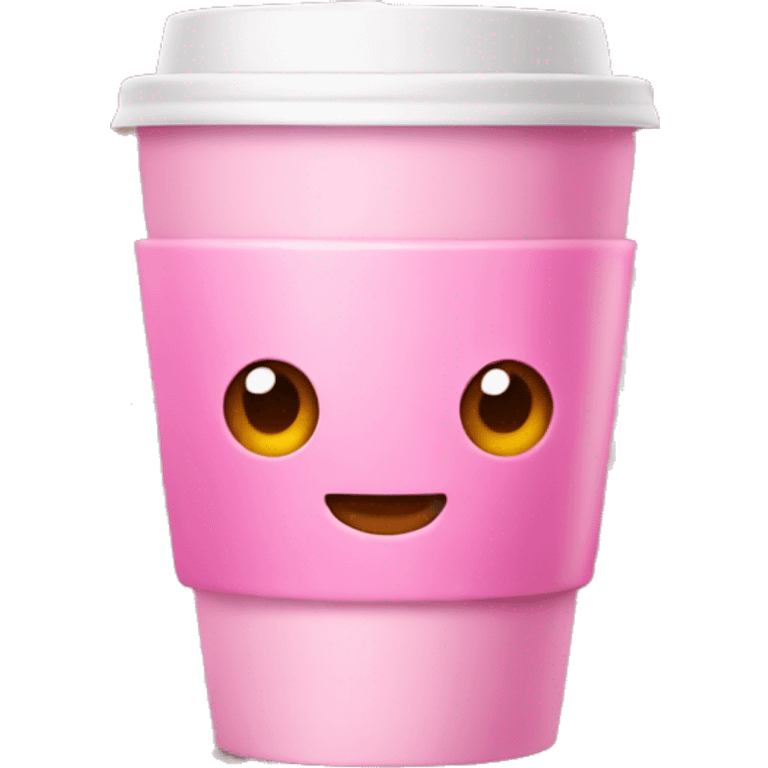 Pink coffee cup emoji