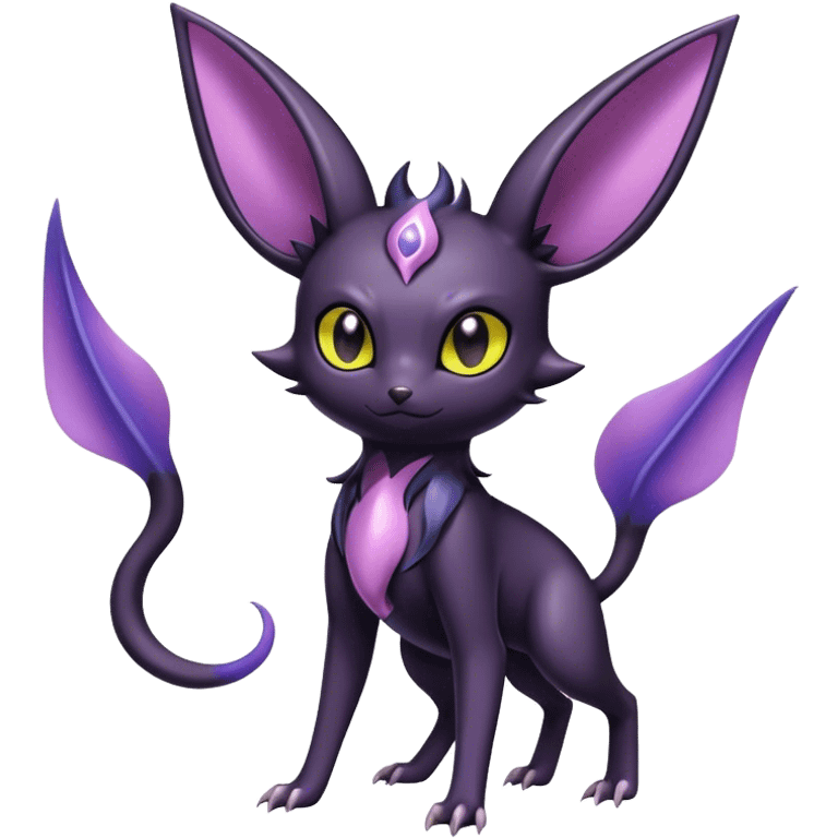 Shiny Dark Noibat-Espeon-Umbreon-Nidorino-fusion-hybrid full body emoji