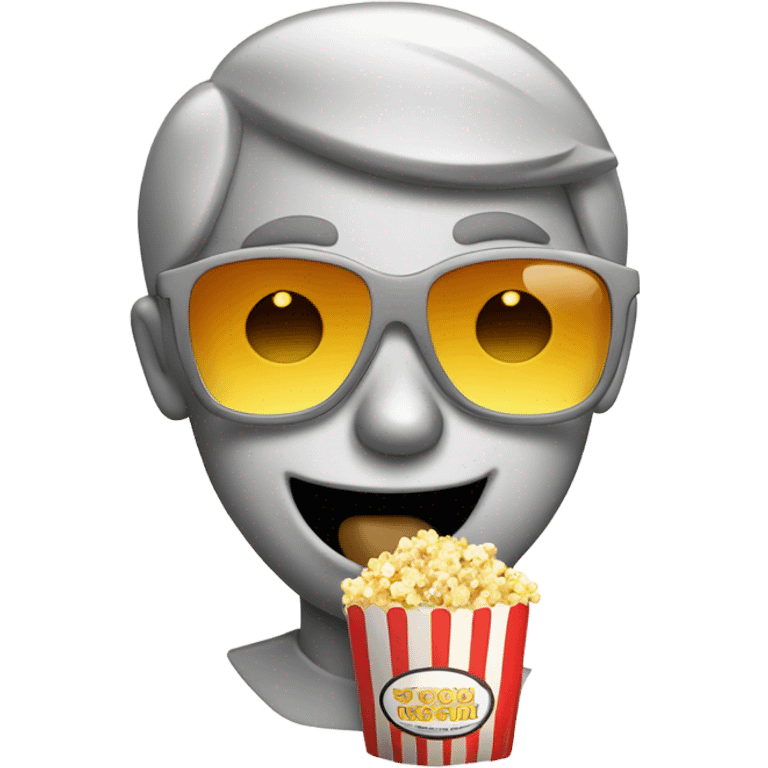 Willy winks wearing sunglasses eating popcorn  emoji