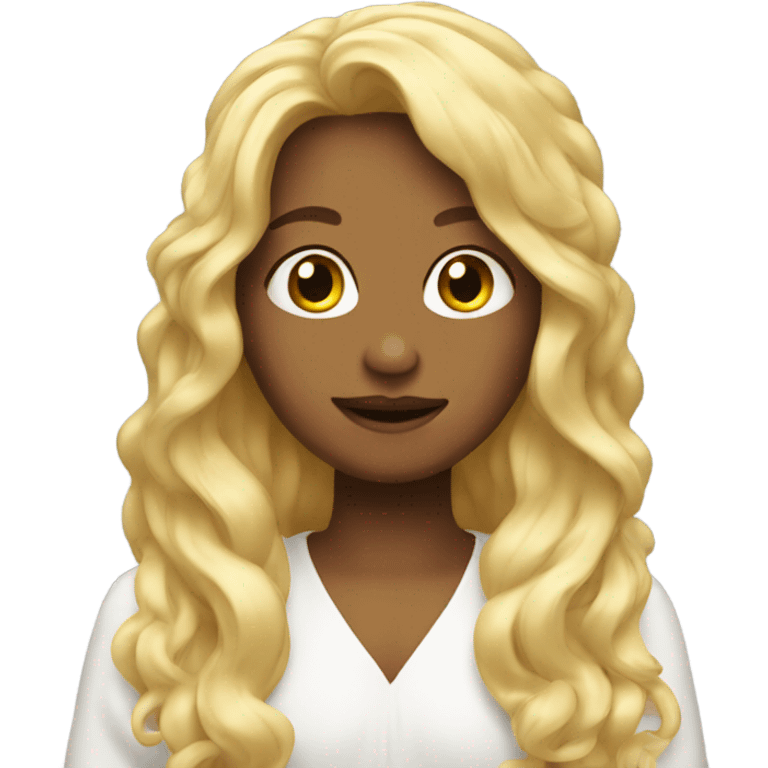 Angel with long blonde hair emoji