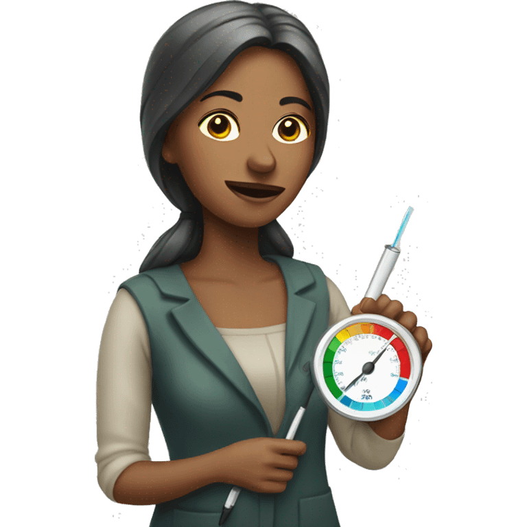 Woman with thermometer  emoji