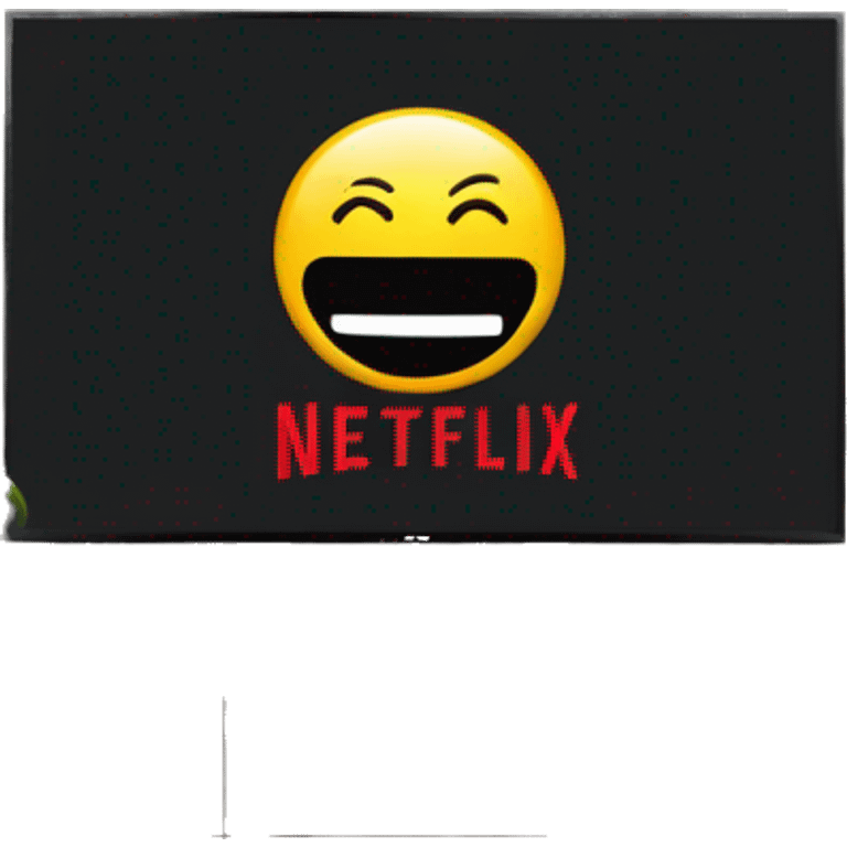 netflix om screen on a modern tv emoji