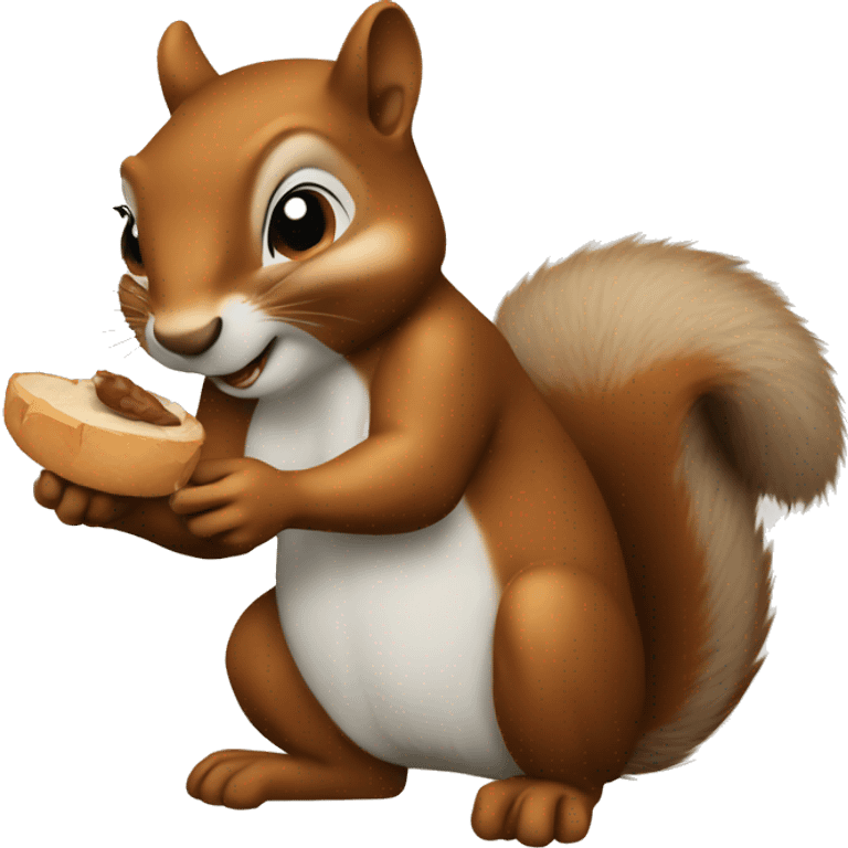 Squirrel eating emoji