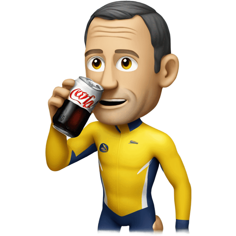 Lance Armstrong drinking Coke emoji