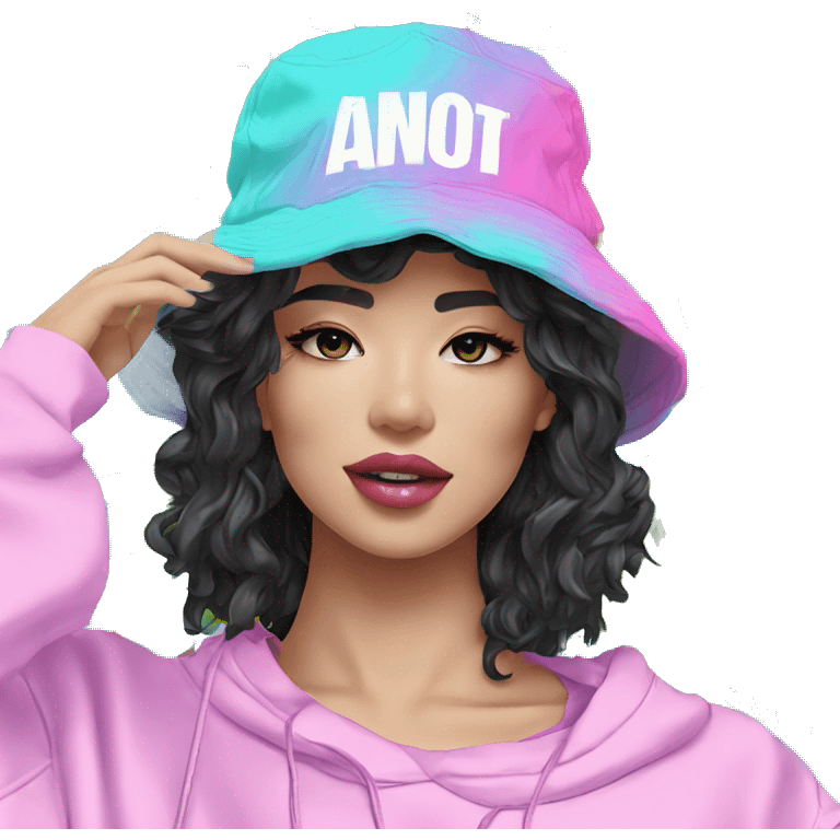 Vaporwave person hoodie dancing hip hop bucket hat tropical Skater fashion aesthetic baggy clothes graphic t shirt 420 emoji