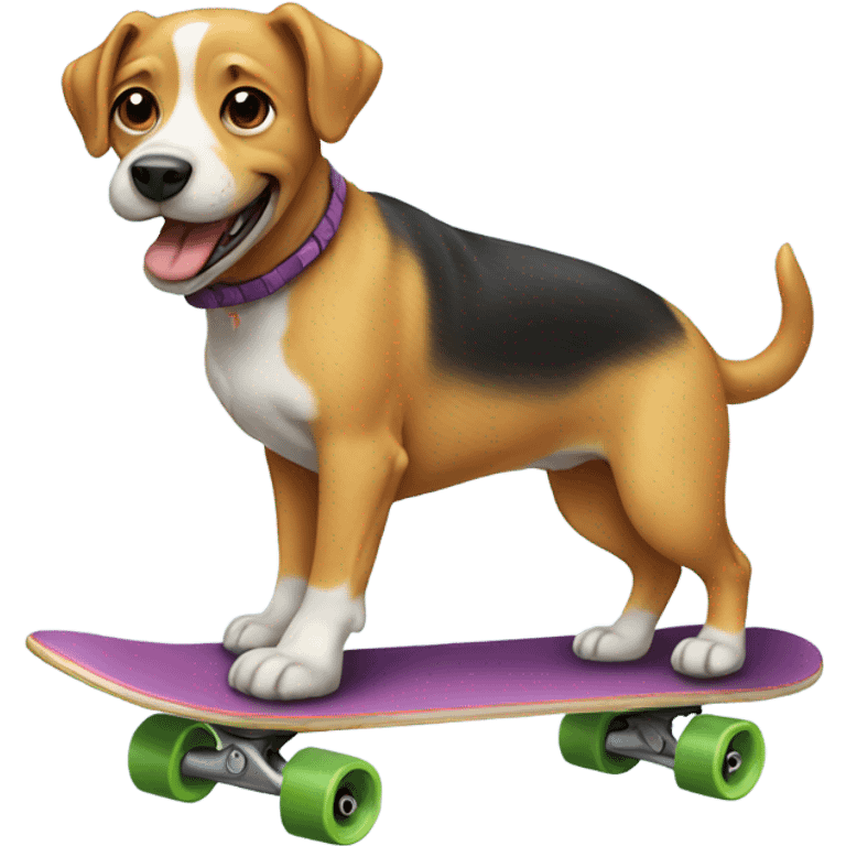 Dog on skateboard emoji