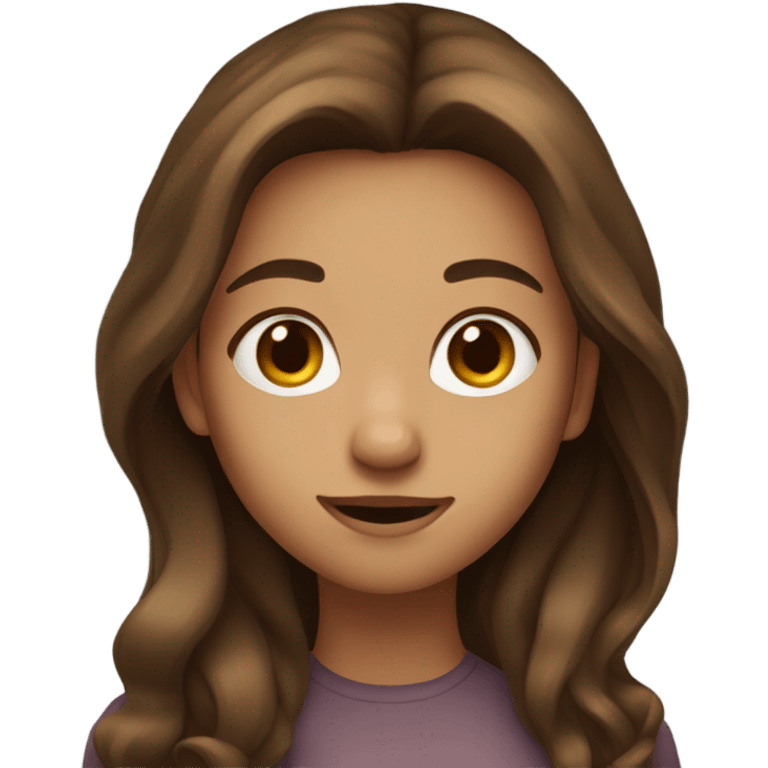 girl with long brown hair emoji