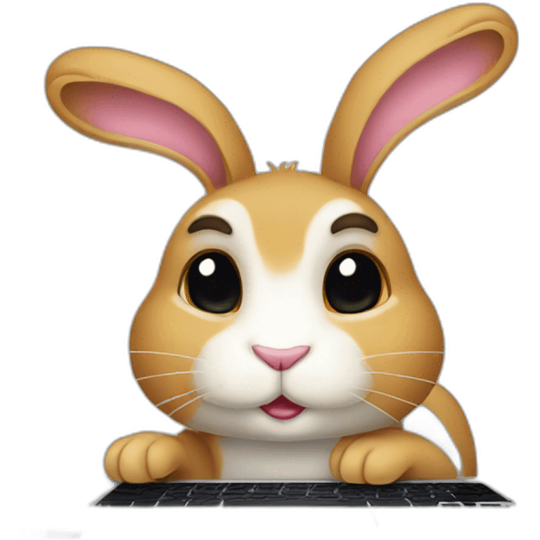 Rabbit laptop emoji