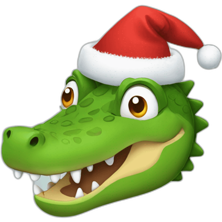 Crocodile xmas emoji