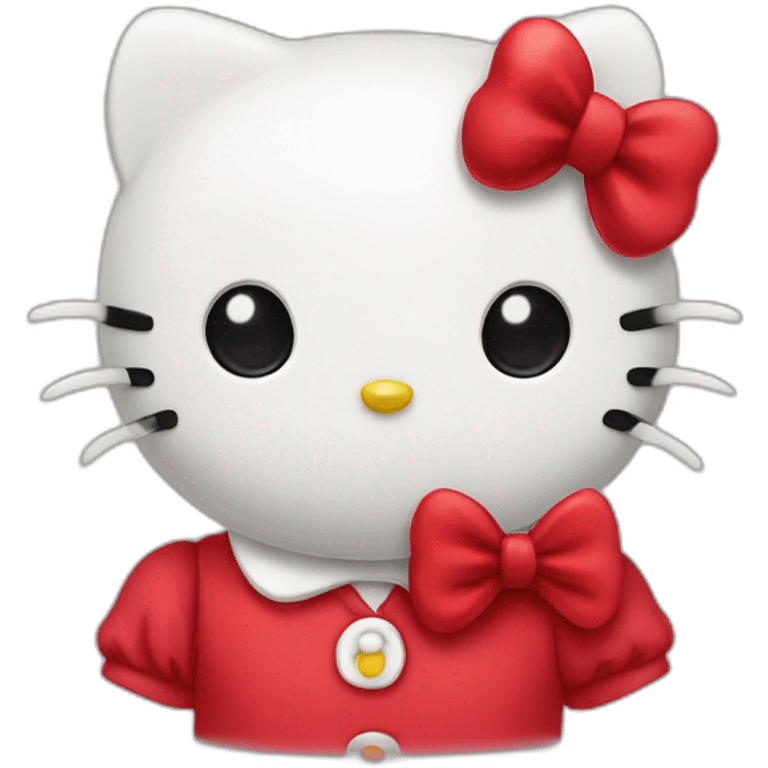 hello kitty with red bow emoji