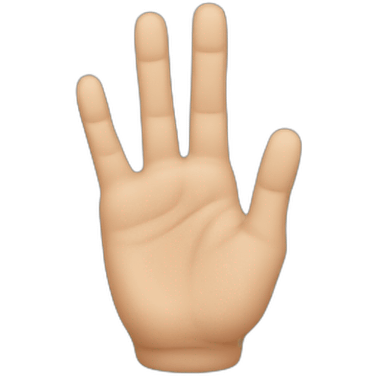 Hand with 3 fingers emoji