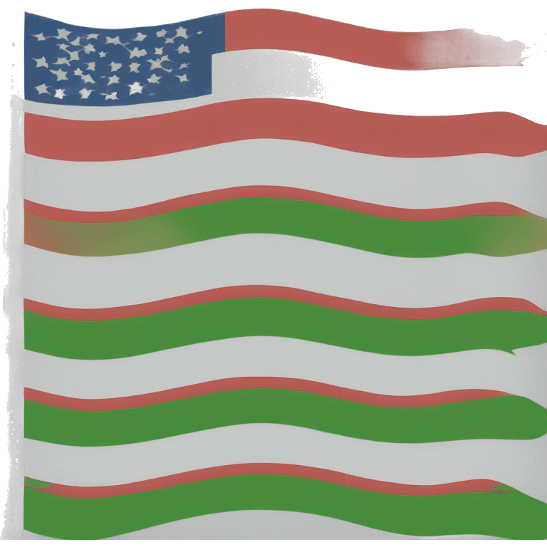 flag with horizontal green-write (thin)- red parts emoji