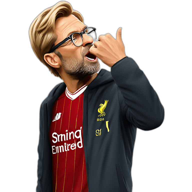 jurgen Klopp sending kiss to public emoji