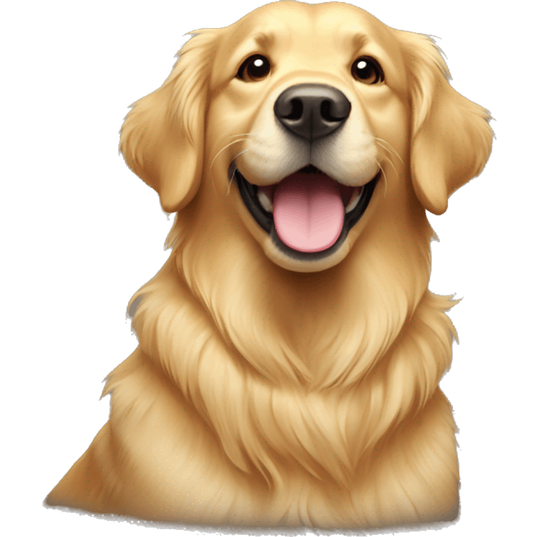 Happy golden retriever  emoji