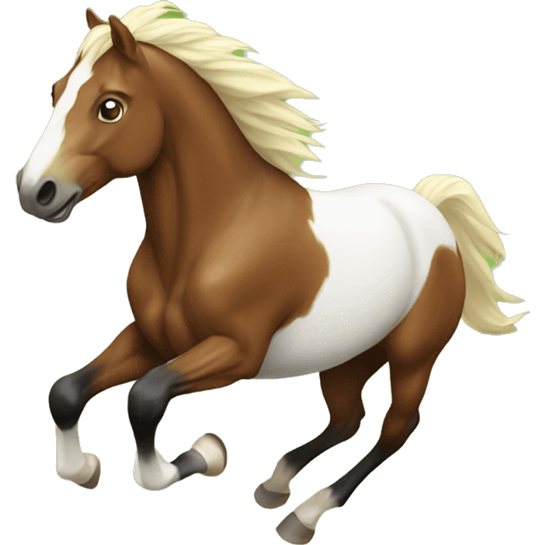 Horse running on the field emoji