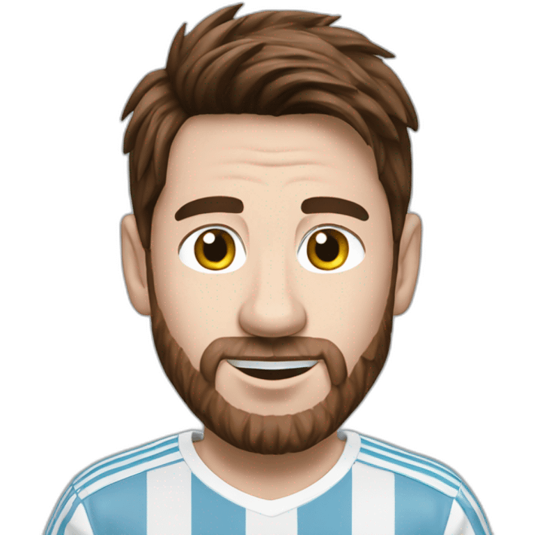 Messi with the argentina shirt emoji