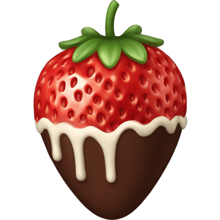 Chocolate covered strawberry  emoji