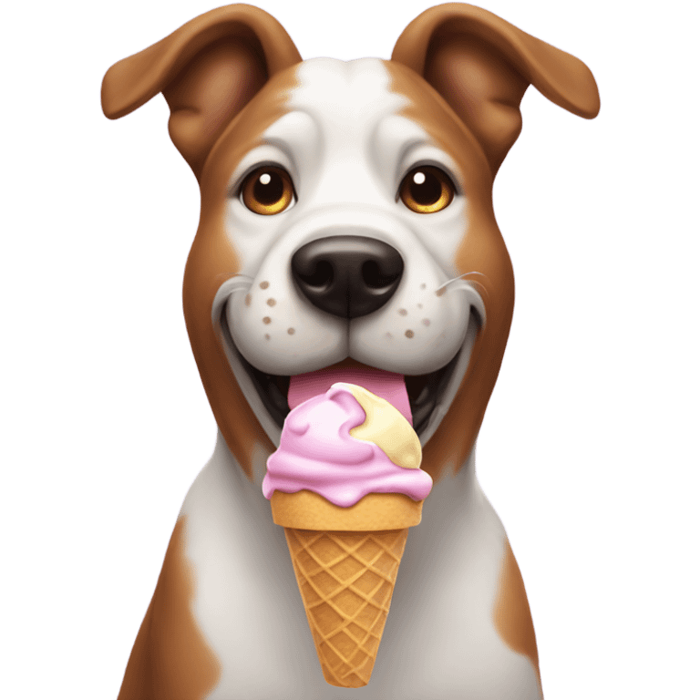 dog with ice cream emoji