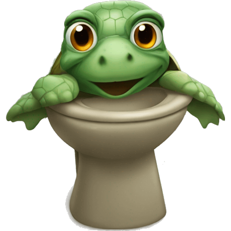 turtle on the toilet  emoji