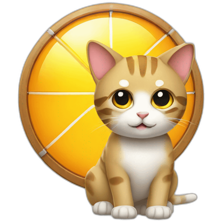 cat with solar panel emoji