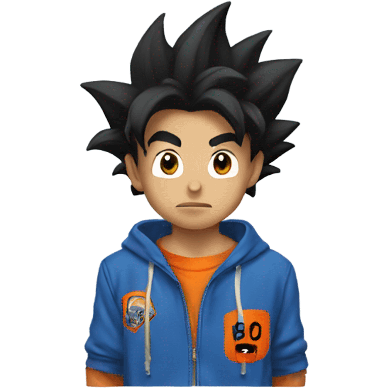 Goku wearing hoodie  emoji