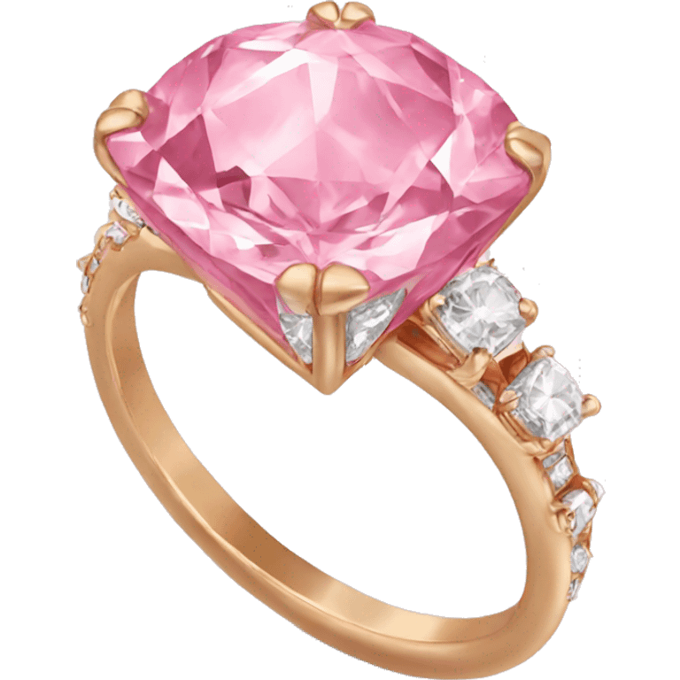 Pink diamond ring emoji