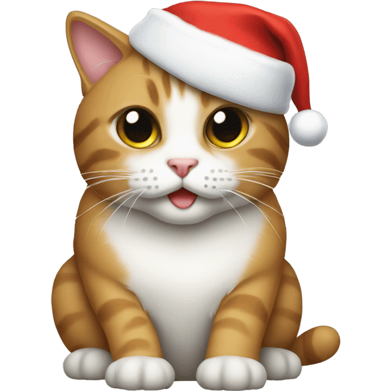 Cat with Santa hat emoji